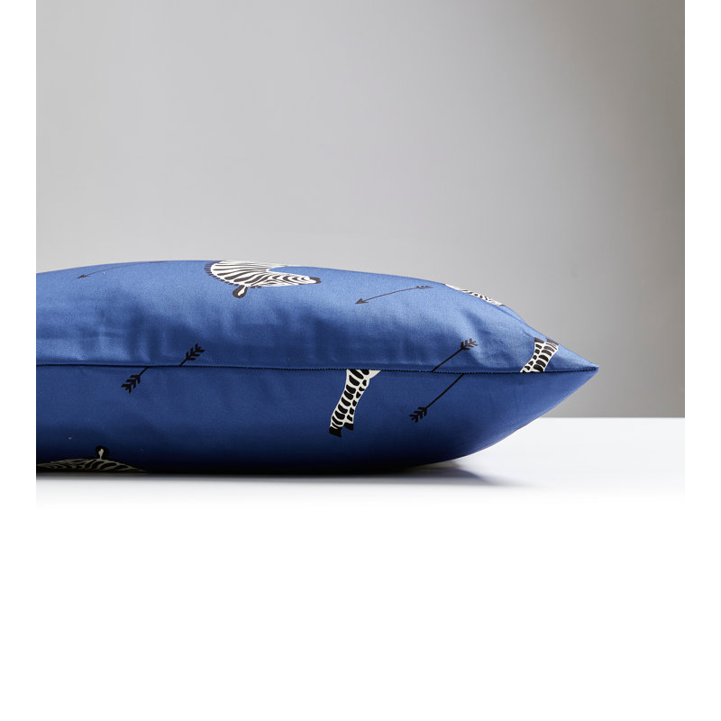Zebras Lumbar Pillow Cover & Insert, Denim