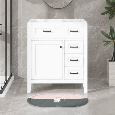 Meuble-lavabo 30 po sans lavabo, meuble-lavabo autoportant moderne avec 3 tiroirs
