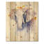 Portrait d'un éléphant en fleurs - reproduction de campagne sur bois de pin naturel-58677646