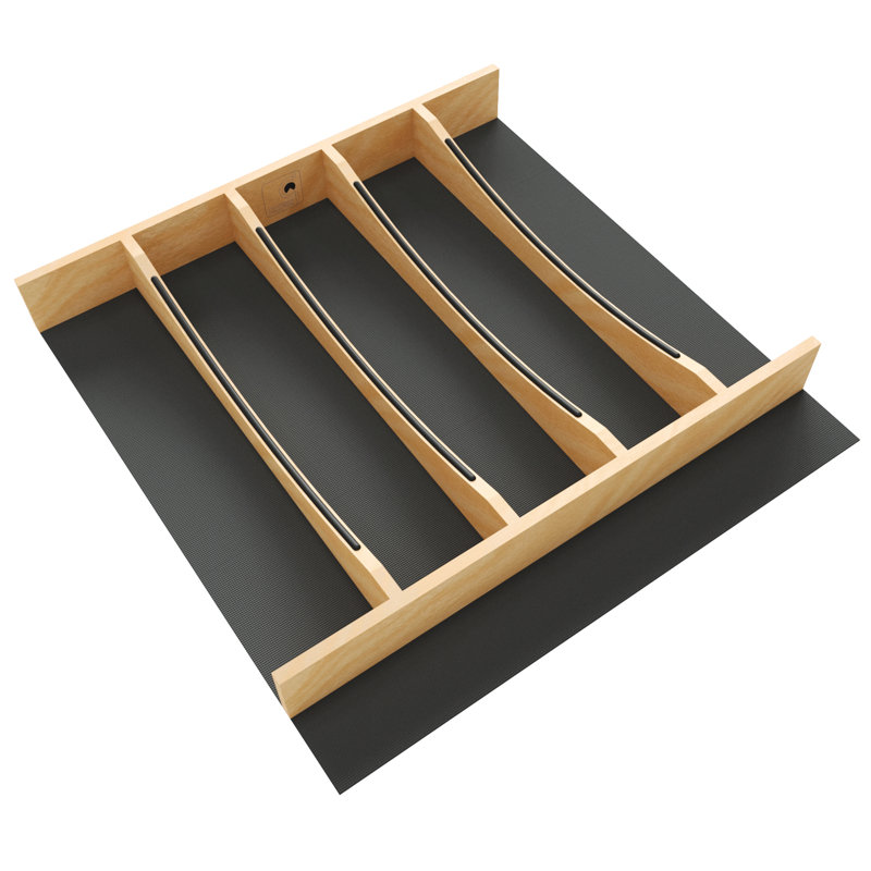 Rangement pour ustensiles Rev-A-Shelf, accents noirs, érable, 49 cm (19,25 po), 4WUTCC-24 Mo-1, 19.25"