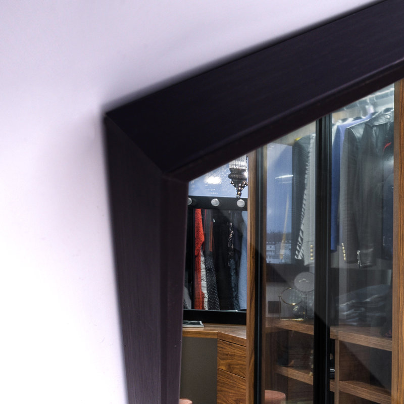 Miroir décoratif noir de 36 po x 24 po avec cadre en aluminium - idéal pour la salle de bain, la chambre à coucher, l'entrée
