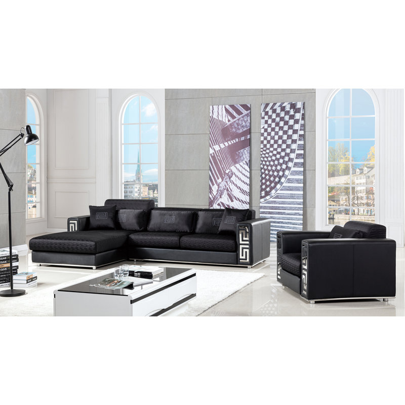 Canapé et chaise modulaire de 117 po de large à gauche, Mélange de lin bourgogne