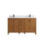 Meuble-lavabo double 60 po avec plateau Chicago Teak-94409893