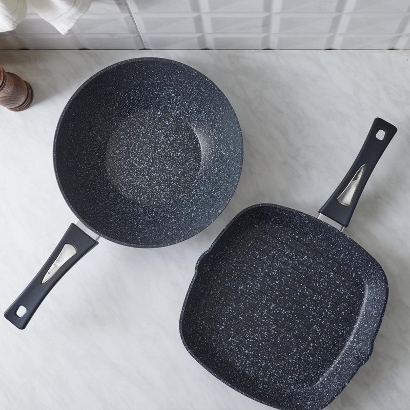 Karaca Defne Biogranite 2-Piece Pan Set, Black