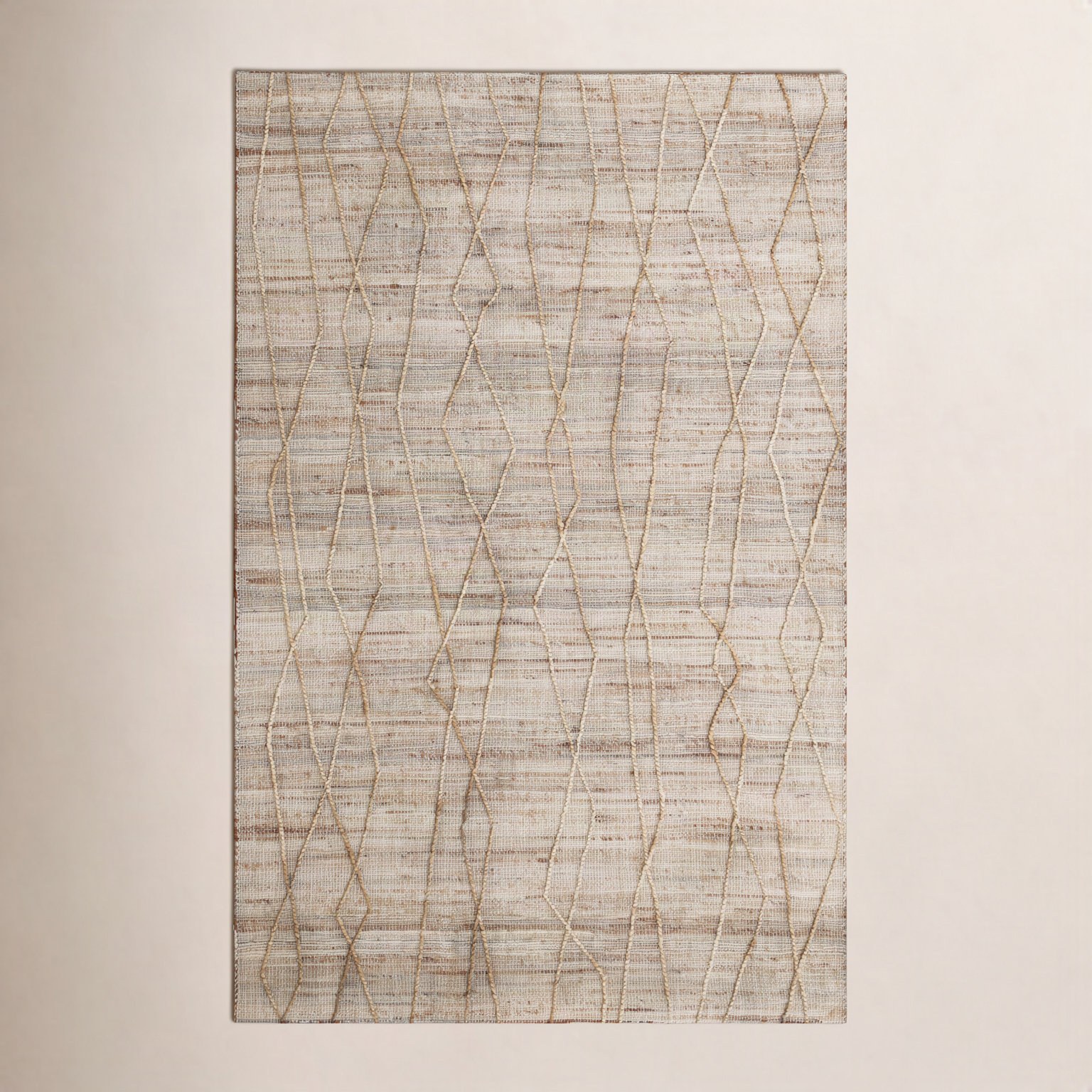 Ada Hand-Woven Abstract Jute Wool Rug, Rectangle 7'9" x 9'9"