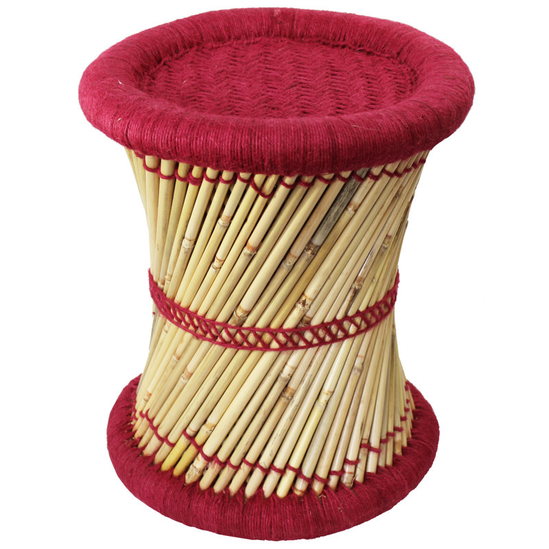 Tabouret d'appoint Barkhamsted Reed, Rose rouge