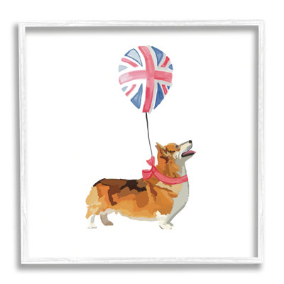 " UK Royal Corgi Dog Balloon " by Amelia Noyes