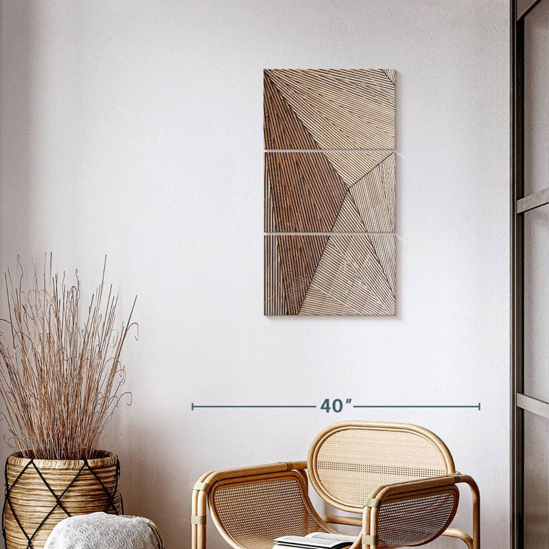 Architecture, structure en bois, 3 pièces, H 38 po x l 18 po x P 1,25 po