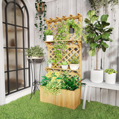 Wood Raised Garden Bed