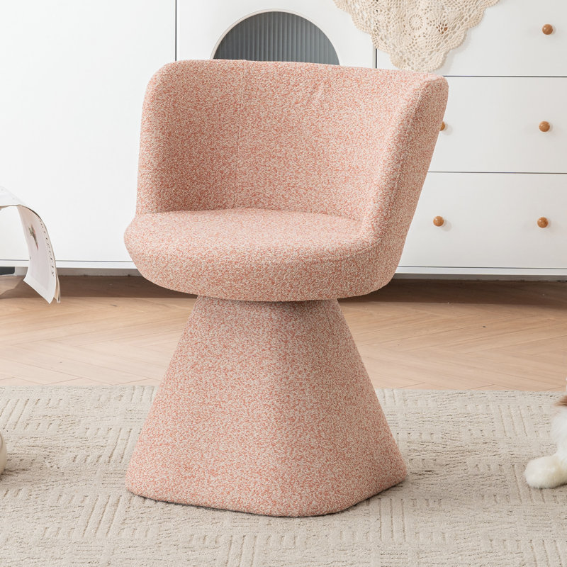 Fauteuil d'appoint rembourré pivotant à 360 °, Rose