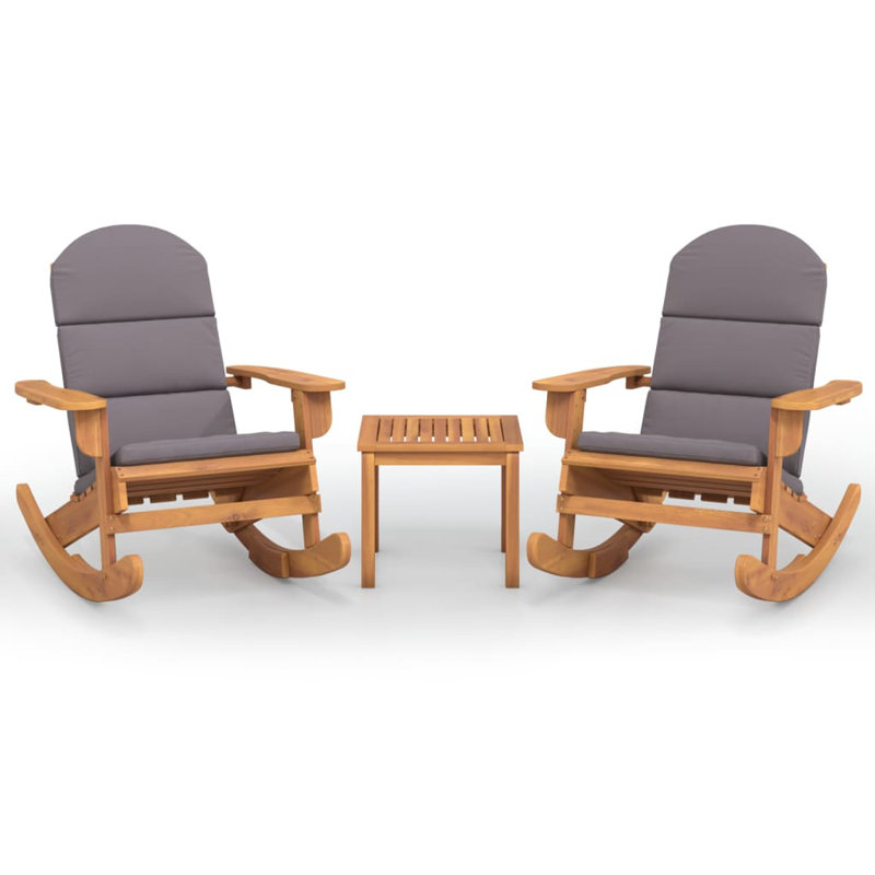 Ensemble de chaises pliantes Adirondack d'extérieur Doncaster, Brun / gris