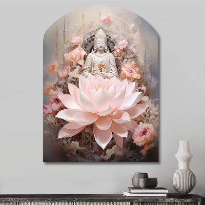 Teriah - Buddhism Arch Shape Asymmetric Metal Wall Sculpture