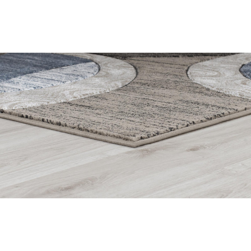 Tapis brun / gris Adonia, Rectangle 3 pi 9 po x 5 pi 9 po