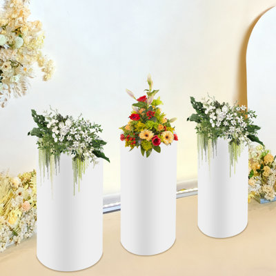 Cylinder Pedestal Stands, Metal Display Pedestal Stands, Metal Display Stands For Wedding Birthday Party Decor