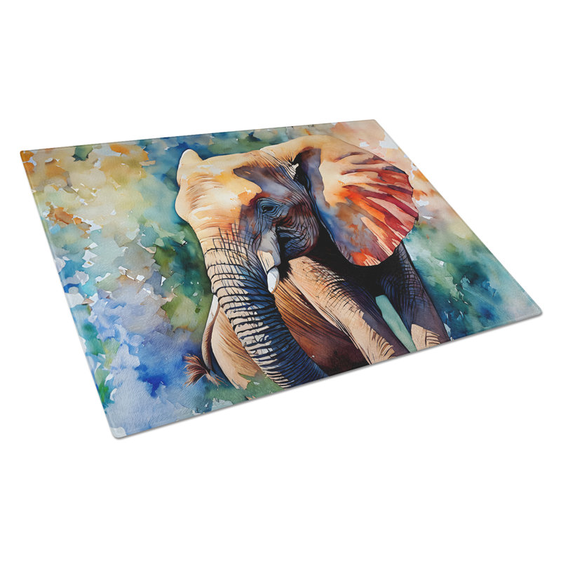 Elephant Glass Cutting Board Large