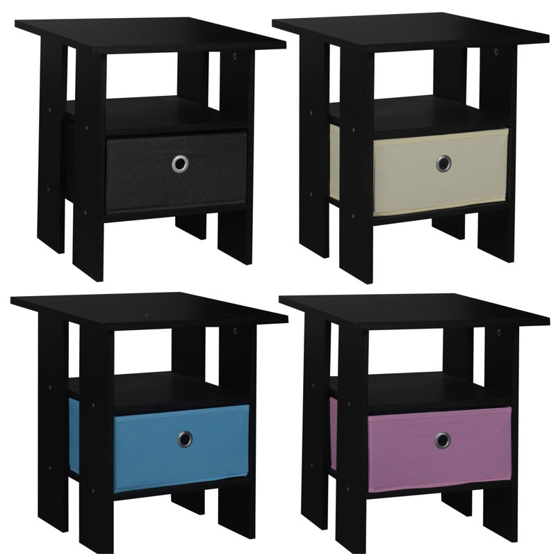 Sherbrooke End Table, Black/Light Blue
