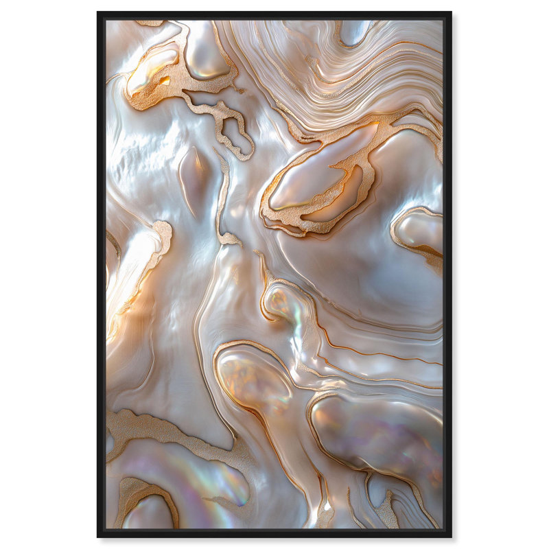 Décoration murale Flode Preciousness I par Art Remedy, Black, H 16 po x l 11 po, Cadre flottant