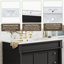 Meuble-lavabo 36 po avec lavabo en céramique, portes à fermeture douce, tablettes réglables, armoire de rangement moderne pour petites et moyennes salles de bain-1497690628