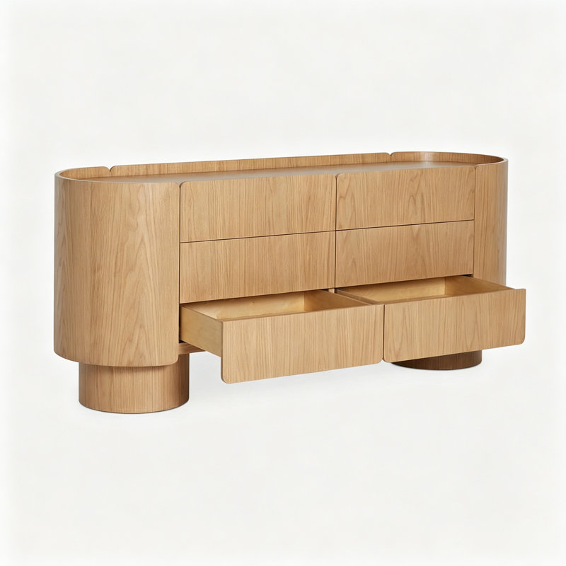 Buffet en bois massif de style simple, H 31,5 po x l 62,99 po x P 18,9 po