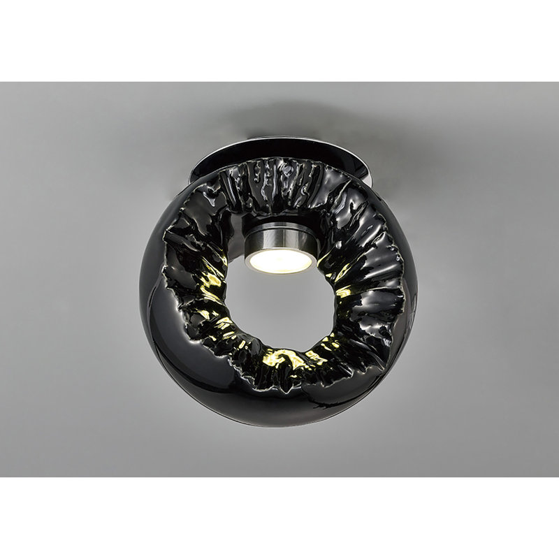 Salvio LED Flush Mount, Black