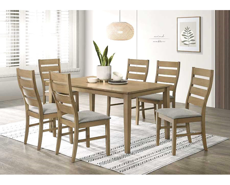 Delorice Four Leg Dining Set, 7