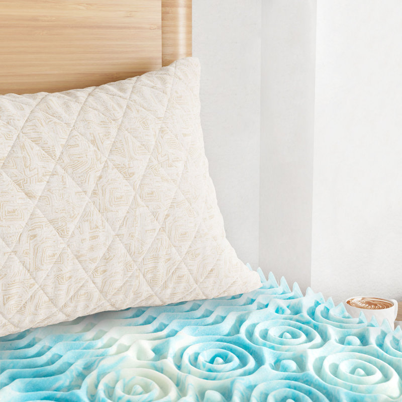 5-Zone Gel Aerofusion Memory Foam Mattress Topper, King, 2"