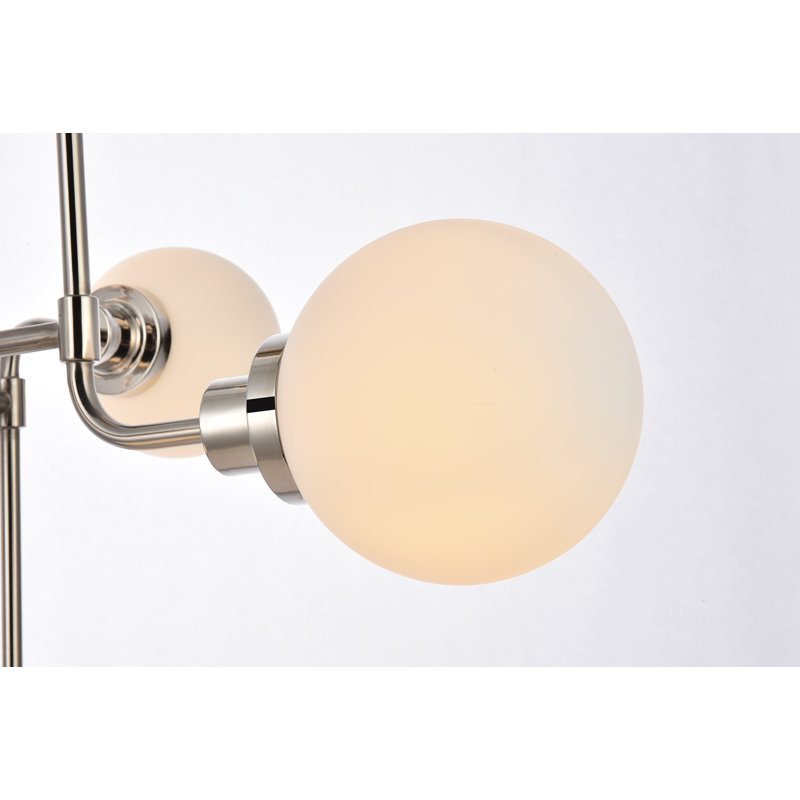 Orla 8 - Light Pendant, Frosted White, Polish Nickel