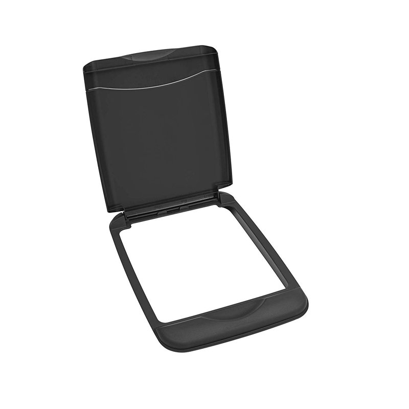 Black Double 35 Qt Pull-Out Waste Bin with Chrome Frame