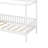 Twin Wood House Bed With Fence-1358518196