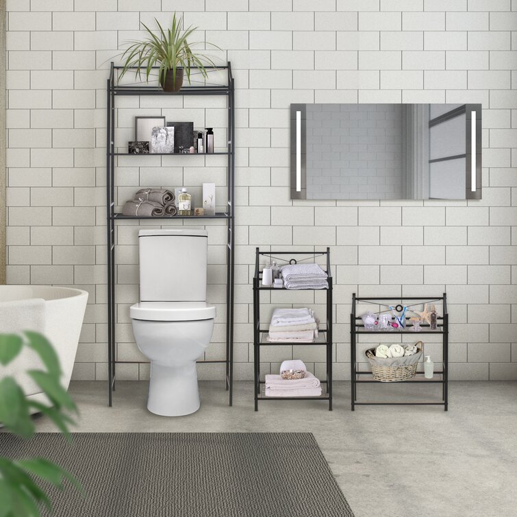 Mind Reader Alloy Collection, 3-Tier Over the Toilet Space Saver Rack,  Metal, 23.5L x 10.25W x 70.5H & Reviews