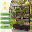 Jardinières mobiles, treillis moderne en métal 73 x 47 x 16 pour patio