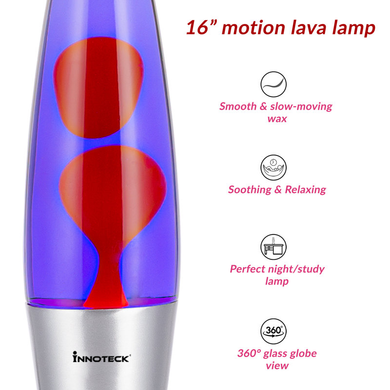 Bolbirer Lava Lamp, Orange/Violet, 42cm