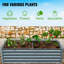 Carsynn Galvanized Steel Raised Garden Bed