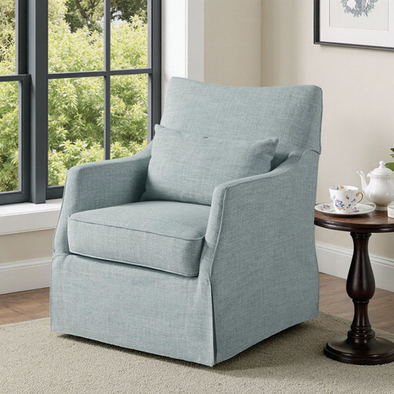 Fauteuil pivotant à jupe Martha Stewart Bedford, QA035118612