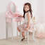 Teamson Kids Rapunzel Kids Vanity Table & Stool, Pink & Gray