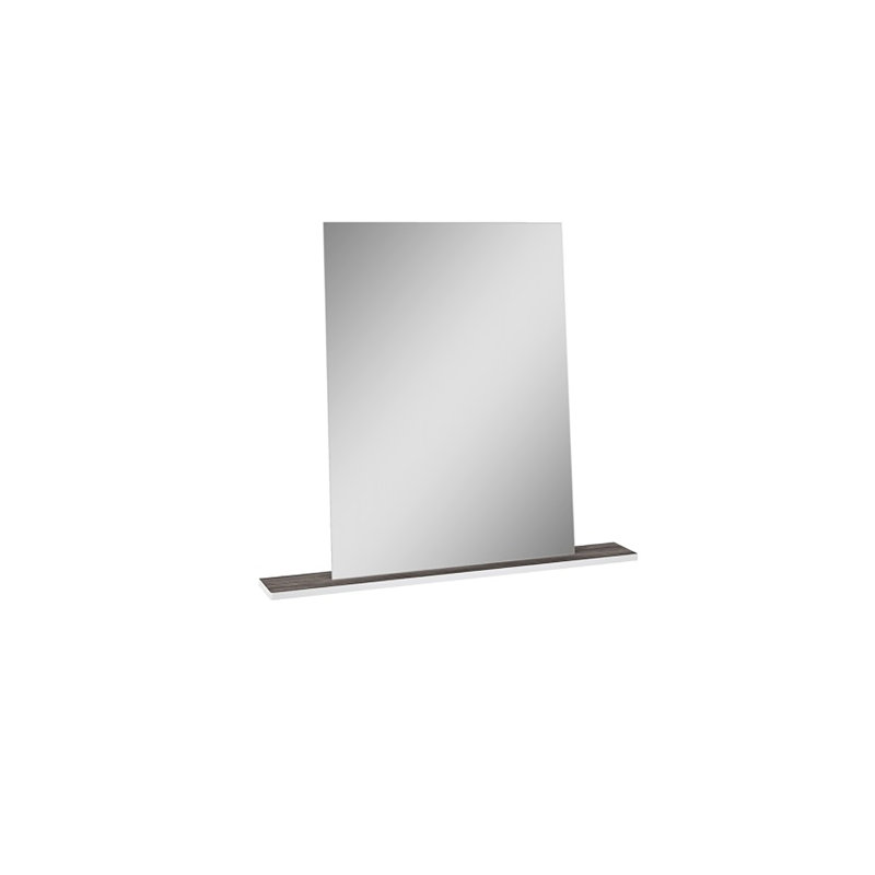 Arcisz Glass Flat Vanity Mirror with Shelves, Tropic Reed