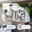 Ensemble de 2 tabourets de bar modernes en aluminium avec coussin Sunbrella et dossier ergonomique - noir Ember