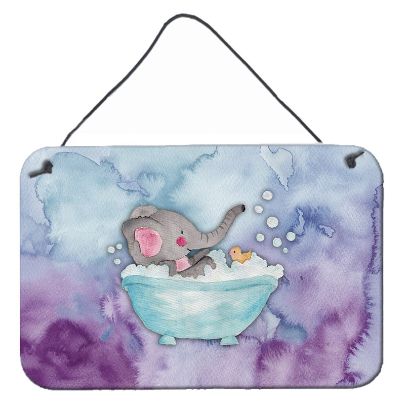 Décoration murale de bain d’aquarelle éléphant prints