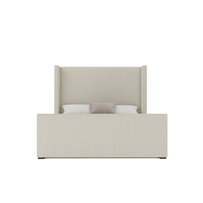 Lit de pied de lit Aylet Luxe, Blanc cassé, King