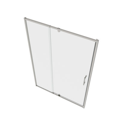 Porte de douche pivotante en verre à finition pivotante, 38 - 42 "x 71", trempé 1/4 ", réversible, fermeture magnétique, solution de fuite avec verre H 71", installation réversible, fermeture, fabrication étanche