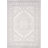 Vanille Oriental White Grey Traditional Area Rug-1113303821