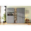 Lit escamotable avec rangement et armoire de rangement moderne en bois aggloméré gris pour la maison
