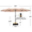 Parasol de marché rectangulaire 180 po x 108 po Ferriera-926290547