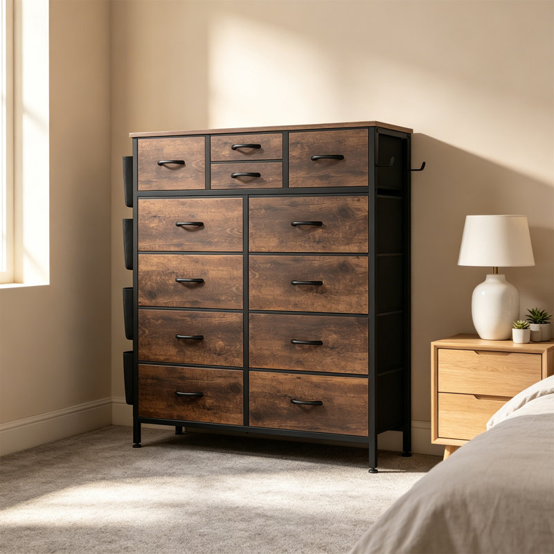98.6 cm W Chest of Drawers, Brown