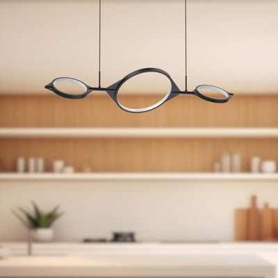 Luminaire suspendu géométrique à 3 lumières Serif