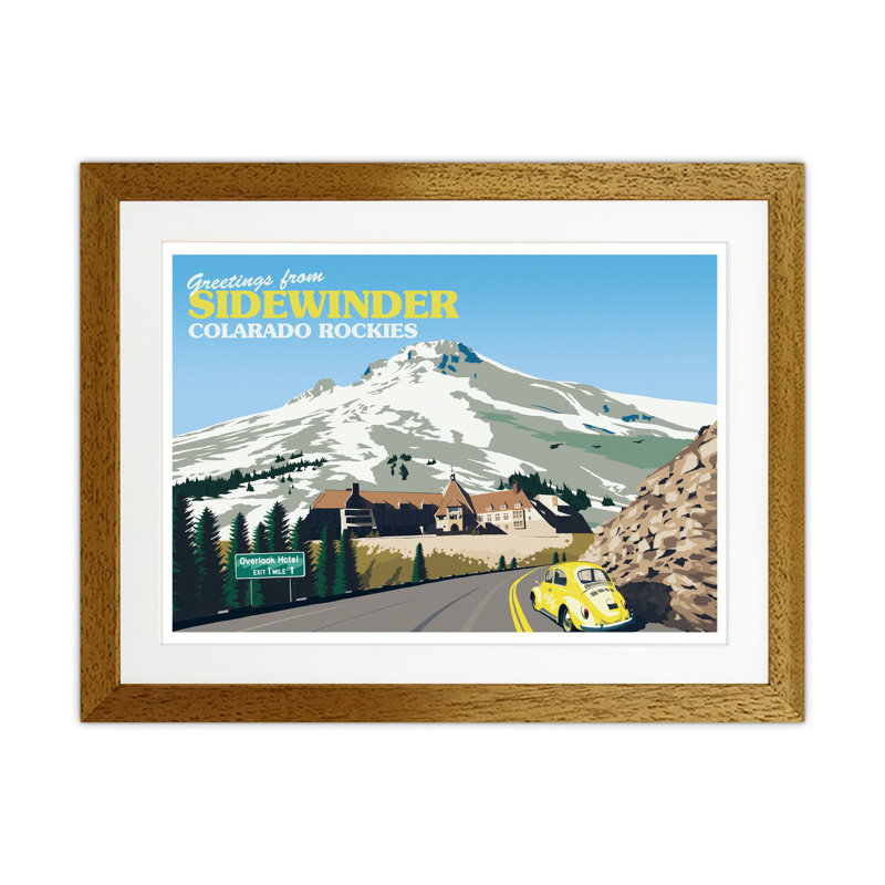 Overlook Hotel by Richard O'Neill - Print, 33.5cm H x 43.5cm W x 3cm D, Brown Framed