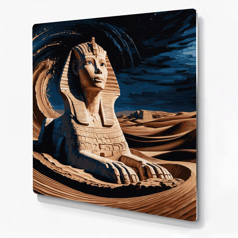 Art mural gris Sci Fi Sphinx, H 192 po x l 192 po x P 0,05 po