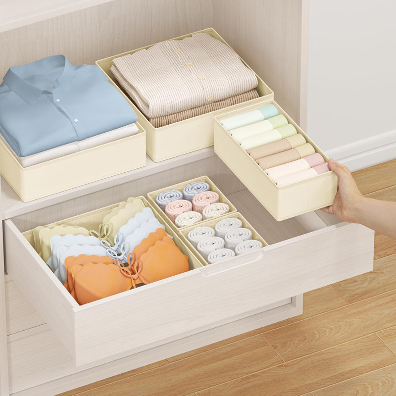 Ensemble de 24 bacs de rangement pliables en tissu pour rangement pour chambre d'enfant