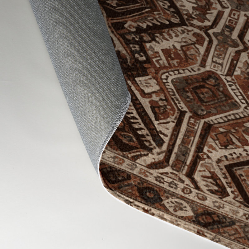 Tapis turc intérieur et extérieur brun, Rectangle 9 pi x 12 pi