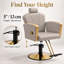 Fauteuil de salon pour coiffeur, fauteuil de coiffeur pour salon de coiffure avec pompe hydraulique professionnelle - gris / or-108808824-129176280